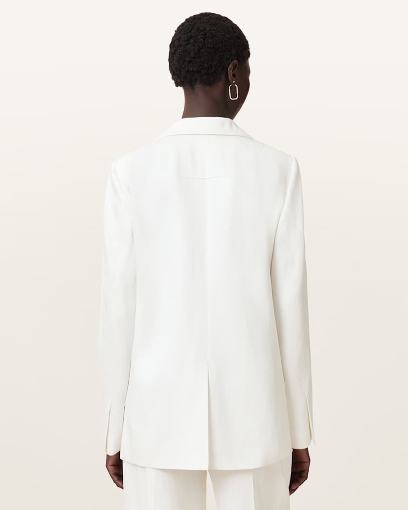 Bonnie Double-Breasted Linen Blend Blazer