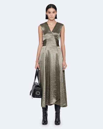 allsaints green dresses | Emerald, Olive & Sage Green Dresses silhouette:little black dresses
