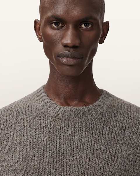 Pull Homme AllSaints Ivar Merino - Gris - Taille XL - Neuf Sans étiquette