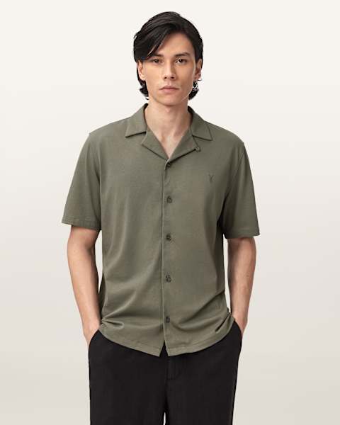 Men's Green Shirts | Dark Green & Olive Shirts | ALLSAINTS US