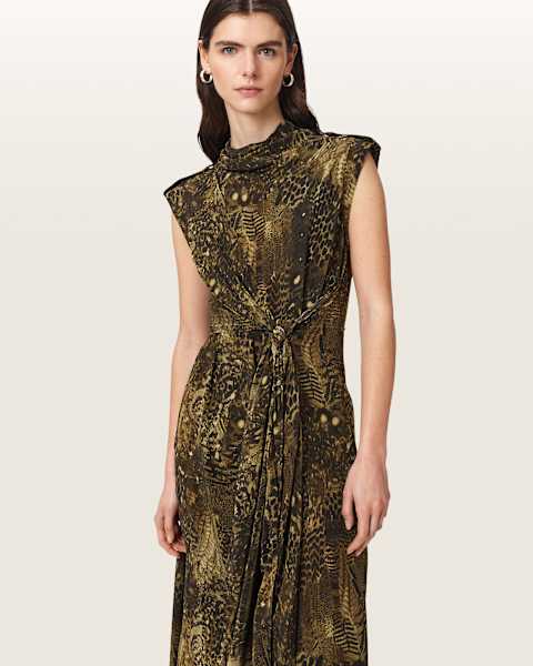 Persia Asymmetric Midi Dress