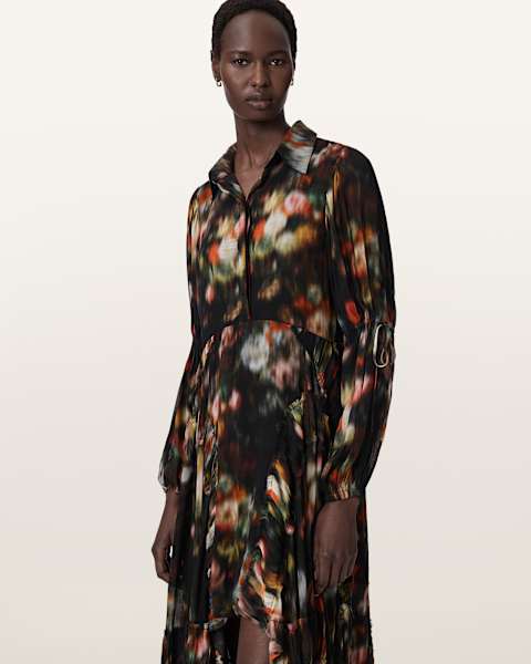 all saints dresses Day | Casual Dresses Under Bust LIP Detail Blue - 0