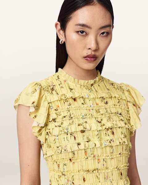 all saints green leopard dress All Saints main image 1