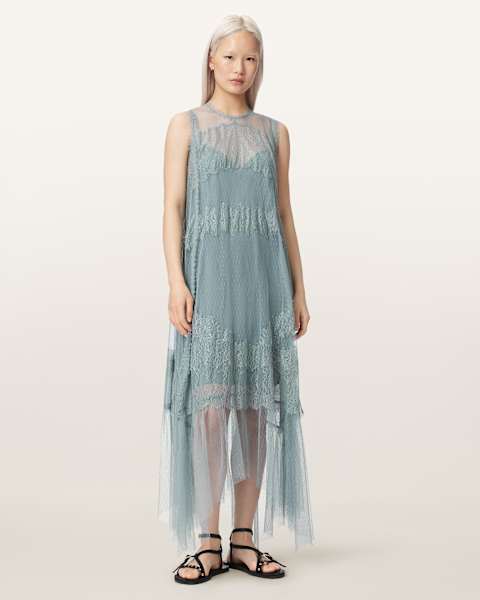 Clara Mesh Midi Dress