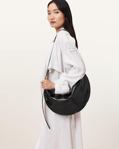 Image for Half Moon Leather Shoulder Bag