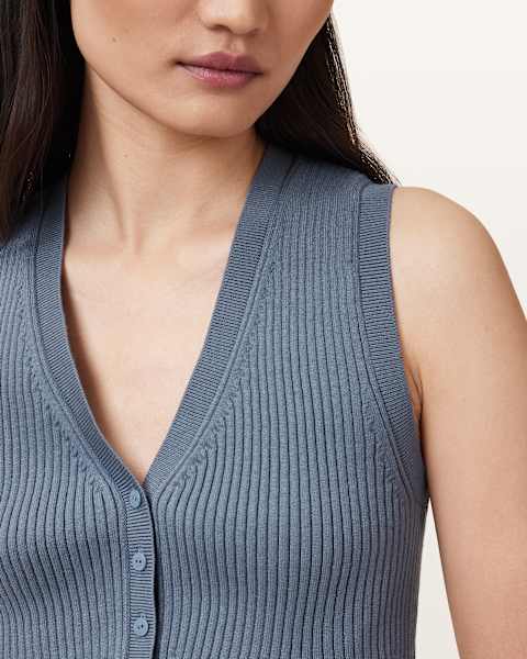 Image for Cruz Ribbed Knitted Waistcoat