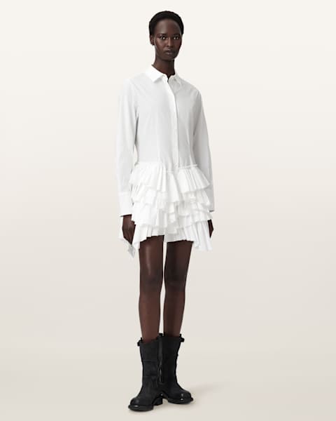 all saints white shirt dress Buy AllSaints White Jax T-Shirt Dress from Next USA