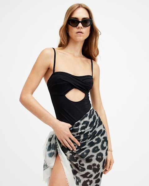 Image for Tatum Bandeau Cut-Out Swimsuit