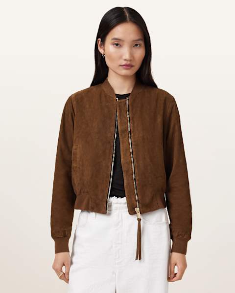 Image for Orten Suede Bomber Jacket