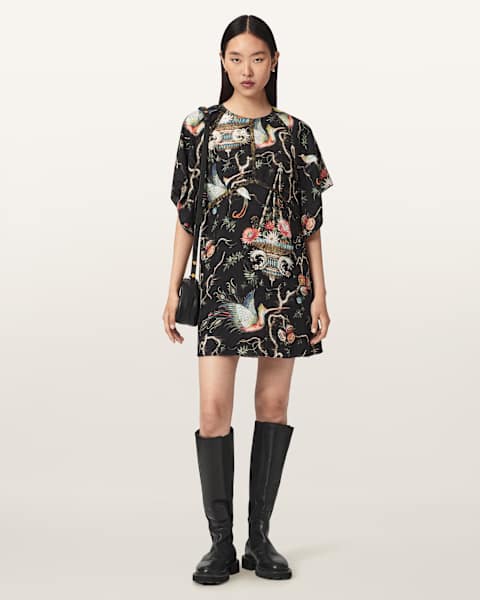 all saints black dress sale Allsaints Hadley Slip Dress