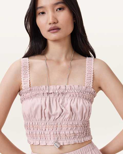 Image for Talia Lace Cropped Top