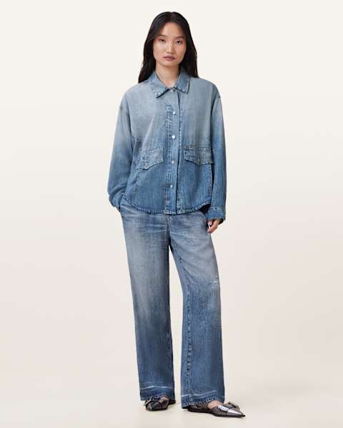 Image for Hettie Illusion Oversized Denim Shacket