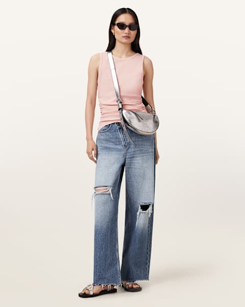 Image for Katarina Boat Neck Slim Fit Tank Top