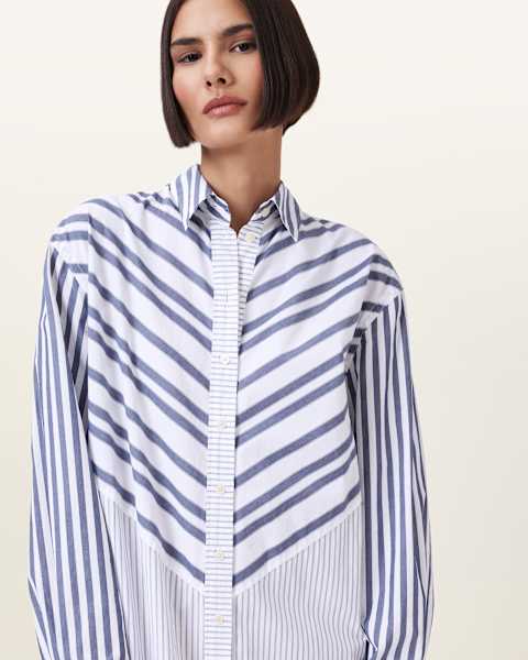 Image for Shannon Striped Shirt Maxi Dress