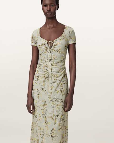 sachin and babi light blue dress Alex Evenings Pleated One-Shoulder Velvet Sheath Gown