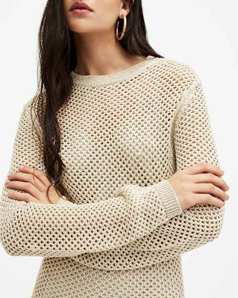 Image for Jesse Metallic Crochet Midi Dress
