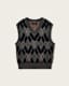 Adore Argyle Knitted V-Neck Tank Top