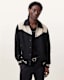 Endleton Contrast Leather Bomber Jacket