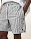 Warden Striped Seersucker Swim Shorts
