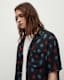 Tab Short Sleeve Dot Print Shirt