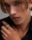 Draco Sterling Silver Chain Ring