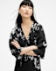 Ani Iona Jacquard V-Neck Midi Dress