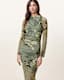 Hanako Print Mesh Wrap Maxi Dress