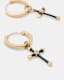 Lyra Cross Hoop Earrings