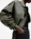 Ophelia Cropped Bonded Leather Jacket