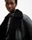 Sola Oversized Shearling Biker Jacket