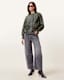 Sofi Drawstring Leather Bomber Jacket