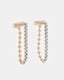 Box Chain Two Tone Ball Earrings