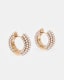 Pearl Beaded Chunky Hoop Earrings