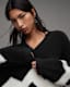 Ziggi Zig Zag Striped V-Neck Jumper