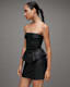 Cassie Leather Ruffle Mini Dress