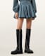 Tulip Blue Cotton Mini Skirt