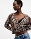 Wick Leopard Jacquard Cropped Cardigan