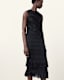 Nyla Sleeveless Shirred Midi Dress