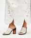 Kelly Block Heel Leather Mules