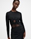 Xylia Long Sleeve Gathered Top