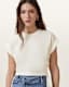 Mira Cropped Satin Drawcord T-Shirt