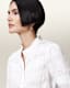 Meg Shirred Mini Shirt Dress