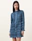 Meg Shirred Mini Shirt Dress