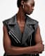 Billie Relaxed Fit Leather Biker Gilet