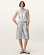 Louie Metallic Long Denim Shorts