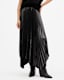 Phia Metallic Asymmetric Maxi Skirt