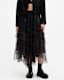 Jen Tulle Asymmetric Maxi Skirt