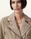 Dalby Slim Fit Suede Biker Jacket