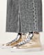 Tana Metallic Leather High Top Trainers