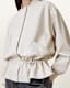 Sofi Drawstring Leather Bomber Jacket